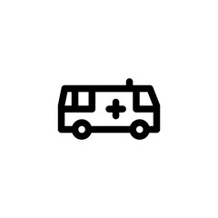 Icon Vector Illustration. Emergency Ambulance Hospital. Outline Style.
