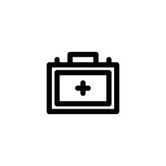 Icon Vector Illustration. First Aid Kit. Outline Style.