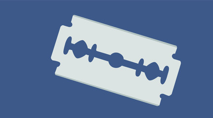 Vector Isolated Illustration of a Razor Blade