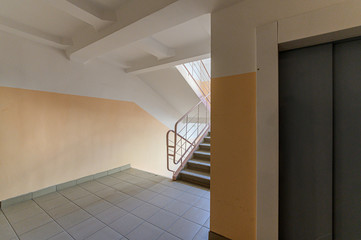 Fototapeta premium Russia, Moscow- October 19, 2019: interior room apartment public place, porch. doors, walls, corridors