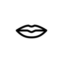 Icon Vector Illustration. Mouth Lips Health Care Clinic Hospital. Outline Style.