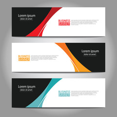 Abstract business banner template design.vector illustration.