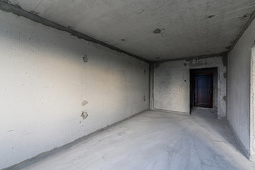 Russia, Moscow- October 19, 2019: interior room apartment modern bright cozy atmosphere. general cleaning, home decoration, preparation of house for sale