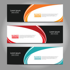 Abstract business banner template design.vector illustration.