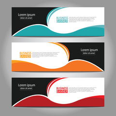 Abstract business banner template design.vector illustration.