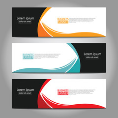 Abstract business banner template design.vector illustration.