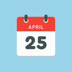 Calendar day 25 April, days of the year