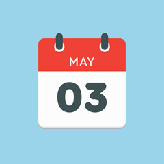 Fototapeta premium Calendar day 3 May, days of the year