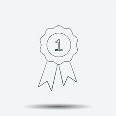 First Place Award Icon illustration isolated vector sign symbol