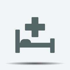 Hospital Bed Icon illustration isolated vector sign symbol