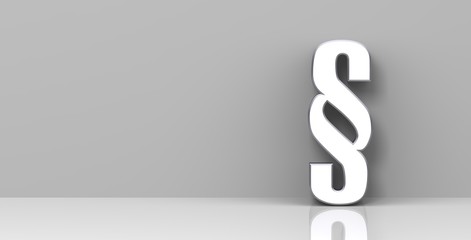 Article paragraph section white clause symbol sign icon 3d