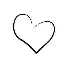 outline hand drawn heart icon.Vector heart collection. Illustration for your graphic design.