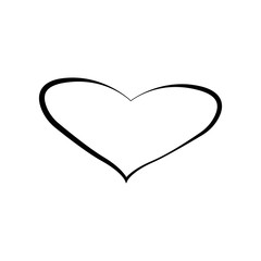 outline hand drawn heart icon.Vector heart collection. Illustration for your graphic design.