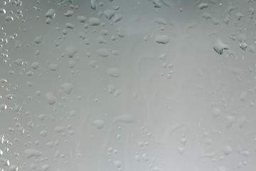wet glass background condensate / abstract rain, drops texture on transparent glass