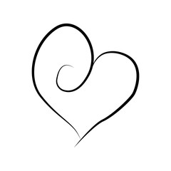outline hand drawn heart icon.Vector heart collection. Illustration for your graphic design.