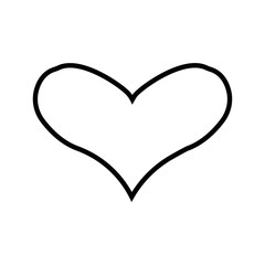 outline hand drawn heart icon.Vector heart collection. Illustration for your graphic design.