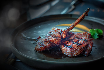 grilled lamb steak
