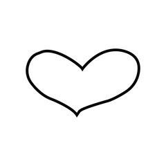 outline hand drawn heart icon.Vector heart collection. Illustration for your graphic design.