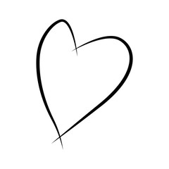 outline hand drawn heart icon.Vector heart collection. Illustration for your graphic design.