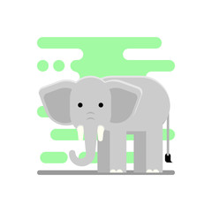 an elephant is standing logo illustration vector