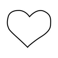 outline hand drawn heart icon.Vector heart collection. Illustration for your graphic design.