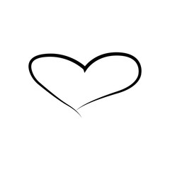 outline hand drawn heart icon.Vector heart collection. Illustration for your graphic design.