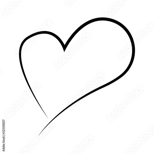 Outline Hand Drawn Heart Icon Vector Heart Collection Illustration For Your Graphic Design Wall Mural Kristina Vasileva