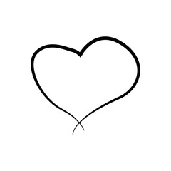 outline hand drawn heart icon.Vector heart collection. Illustration for your graphic design.