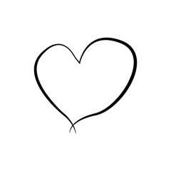 outline hand drawn heart icon.Vector heart collection. Illustration for your graphic design.
