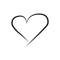 outline hand drawn heart icon.Vector heart collection. Illustration for your graphic design.