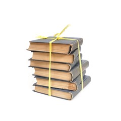Stack of books isolated on a white background