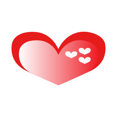 Vector heart of outline hand drawn heart icon. Illustration for your graphic design.