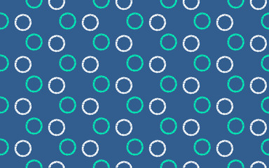 Abstract seamless polka-dot pattern with textured outlines