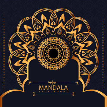  Luxury gold mandala ornate background with arabesque  style. decorative mandala for print, banner, book cover, brochure, flyer, poster