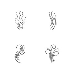 Smell pixel perfect linear icons set. Good and bad scent. Fluid odor, perfume scent. Stinky stench. Customizable thin line contour symbols. Isolated vector outline illustrations. Editable stroke