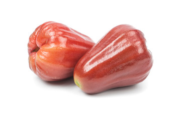 Fresh Red rose apple, java apple, Syzygium isolated on white background