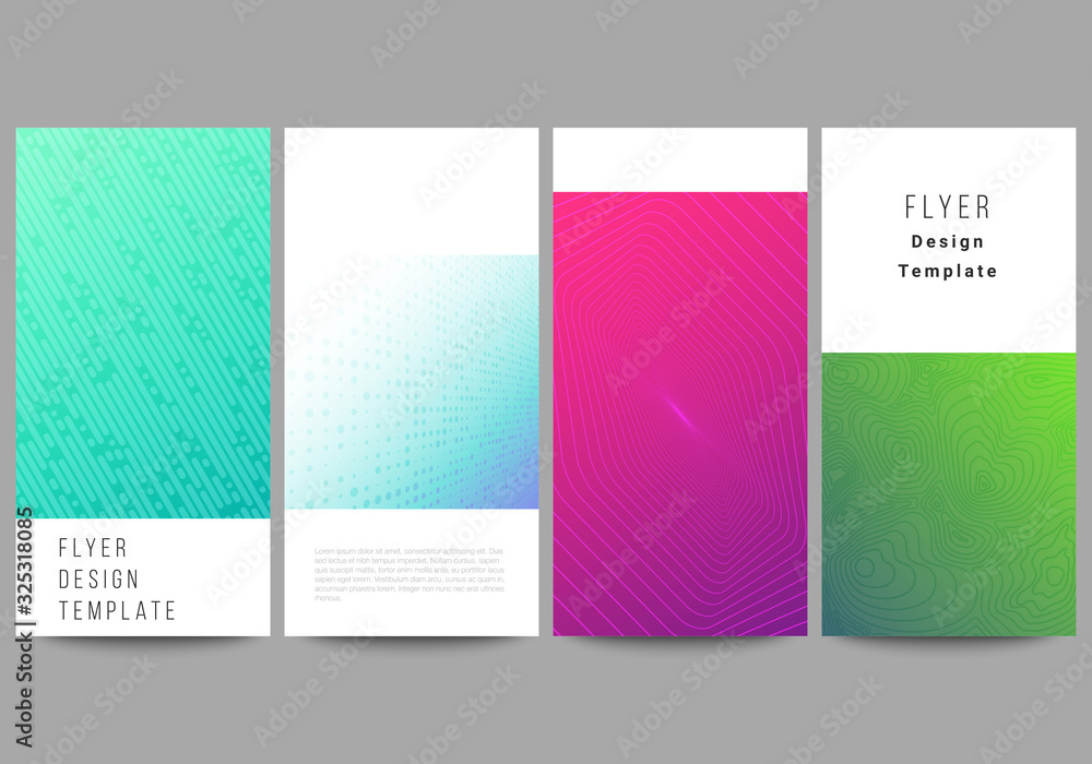 Poster the minimalistic vector illustration of the editable layout of flyer, banner design templates. abstr