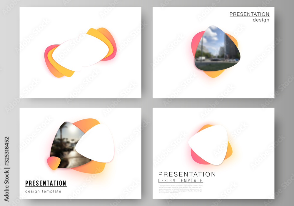 Poster minimalistic abstract vector illustration of the editable layout of the presentation slides design b