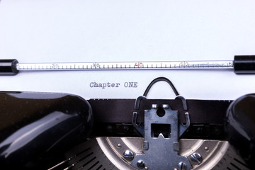 Chapter one - written on an old typewriter