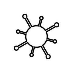 Fototapeta premium Virus outline icon. Symbol, logo illustration for mobile concept and web design.