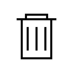 Trash can outline icon. Symbol, logo illustration for mobile concept and web design.