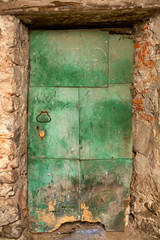 Detail of building in the Italian village of Ghivizzano