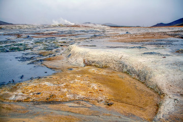 Namafjall, beeindruckendes Geothermalgebiet im Norden von Island in der Region des Sees Myvatn