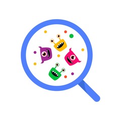 simple bacterial vector dsign illustration, for posters, web, labels, backgrounds and other