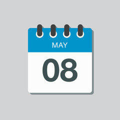 Calendar day 8 May, days of the year