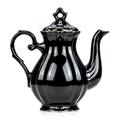 porcelain teapot on a white background