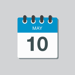 Calendar day 10 May, days of the year