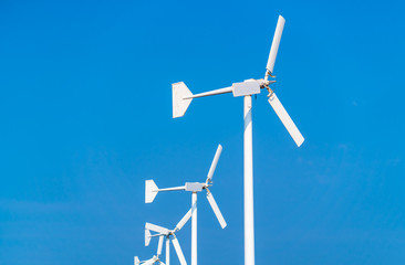 wind turbine against blue sky