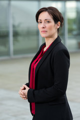 portrait of female chef executive posing