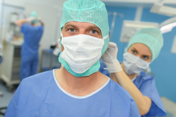 Fototapeta na wymiar surgeon ready for the next operation